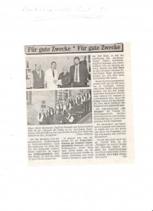 Spendenübergabe 1996
