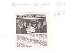 Spendenübergabe 1997