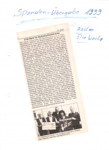 Spendenübergabe 1999 001